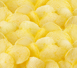 crispy potato chips snack texture background