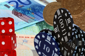 Poker chips & Euros