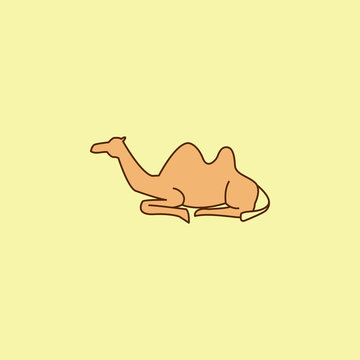 recommend clip art: camel colored field outline icon. Element of Arabian culture icon for mobile concept and web apps. Field outline camel icon can used for web and mobile