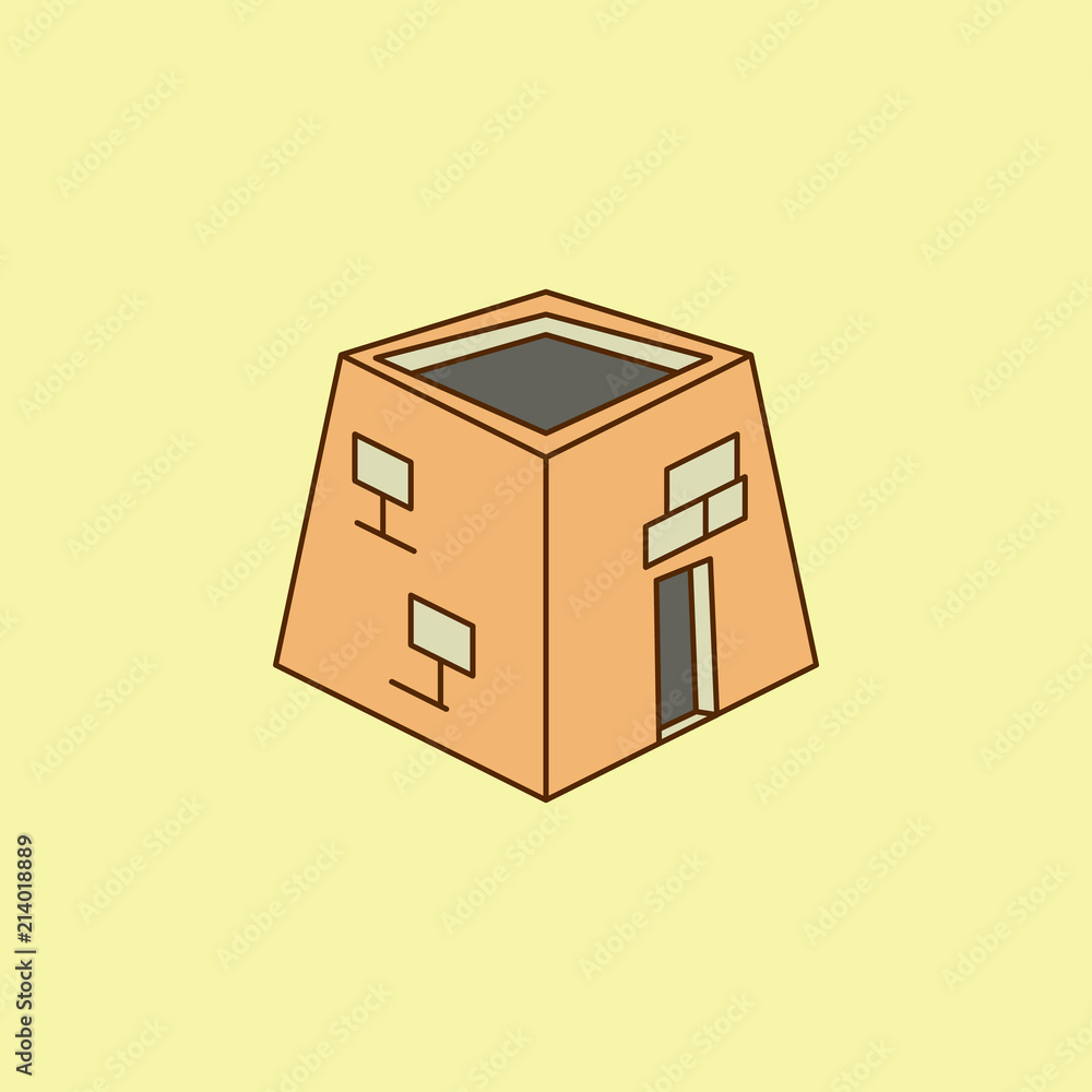 Poster kaaba colored field outline icon. element of arabian culture icon for mobile concept and web apps. f