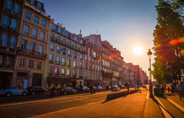 Fototapeta premium Beautiful street in the center of Paris, France
