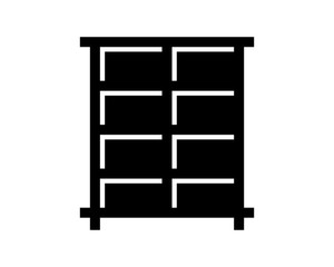 cupboard furnishing furniture household home image vector icon silhouette