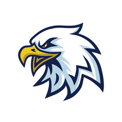 Angry Eagle Head Mascot Sports Team Logo Template
