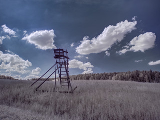 infrared photography - ir photo of landscape under sky with clouds - the art of our world in the...