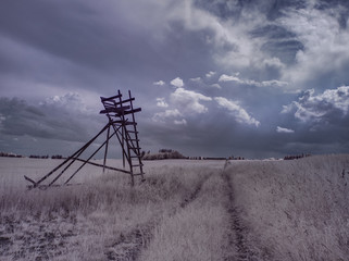 infrared photography - ir photo of landscape under sky with clouds - the art of our world in the...