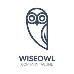 Black and white owl logo templates