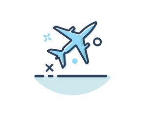 plane icon line filled design illustration,designed for web and app