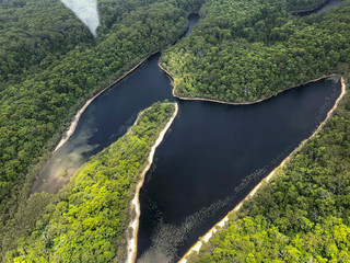 Aerial Photo of Butterfly Lake, Fraser Island Australia