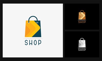 bag shop icon logo.