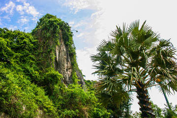 Fototapeta na wymiar Mountain caves Southern Thailand natural beauty.
