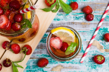 Cold transparent drink