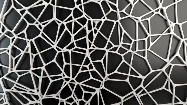 Abstract 3d grate on black background