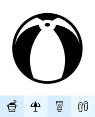 Summer and beach Icons with White Background