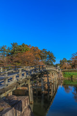 Fototapeta na wymiar 秋の高田城の風景