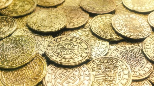 Shiny Gold Treasure Coins