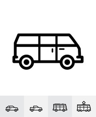 Transportation and Vehicles Icons with White Background
