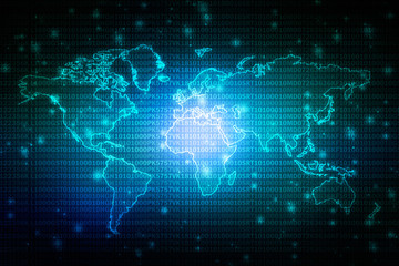 2d illustration world map abstract background