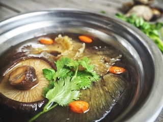 Chinese soup with shark fin