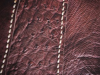 Brown leather texture or background