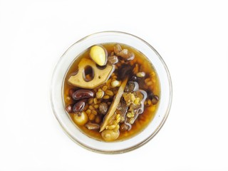 Beans dessert isolated white background Chinese food