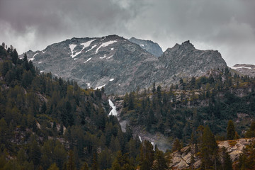 Mountain landscape of Valle d'Aosta valley