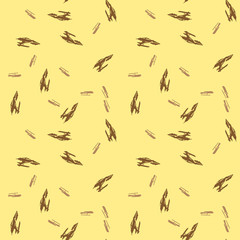 Fototapeta premium Military camouflage seamless pattern in yellow, beige and brown colors