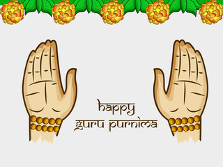 illustration of hindu festival Guru Purnima background celebrate in India
