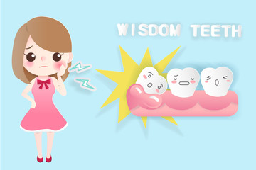 woman with wisdom teeth