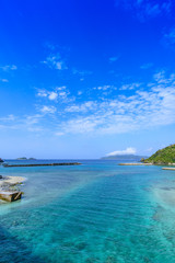 Obraz premium Prefektura Okinawa Wyspa Keruma Widok z Keruma Ohashi