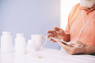 Man taking daily pills