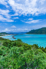 Fototapeta premium 沖縄県 阿嘉島 天城展望台からの景色