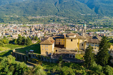 Valtellina (IT) - Sondrio - Frazione S. Anna - Vista aerea del Convento di San Lorenzo