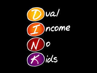 DINK - Dual Income No Kids, acronym concept