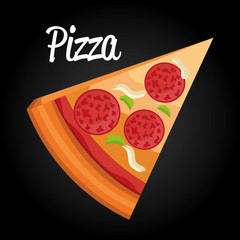 delicious italian pizza portion