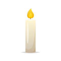 Candle vector isolated