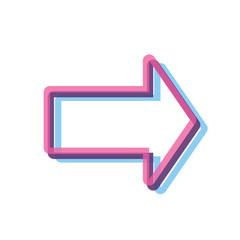 Arrows elegant free style  3d vector on white background and arrow icon
illustration