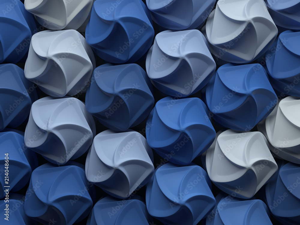 Poster .3d render abstract background made of repeatable geometry shapes . pattern ornament.