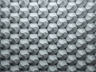 .3d render abstract background made of repeatable geometry shapes . Pattern ornament.