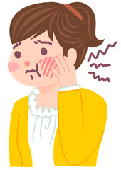 歯痛で悩む女の子