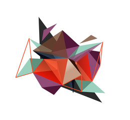 Vector triangle abstract background, low poly concept