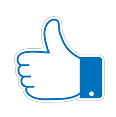 Daumen hoch, Feedback Daumen, Like Daumen,
Vektor Illustration isoliert auf weißem Hintergrund