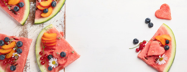 Fototapeta na wymiar Slices of watermelon