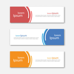 Set of abstract design banner template.