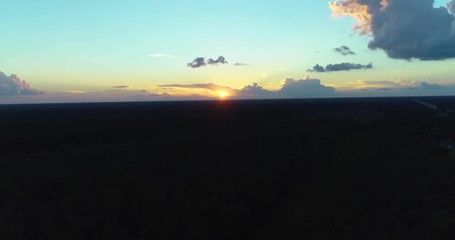 Sunset just before Independence Day party.