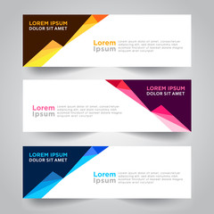 Vector abstract geometric design banner web template.