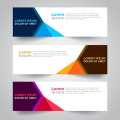Vector abstract geometric design banner web template.