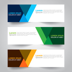Naklejka premium Vector abstract geometric design banner web template.