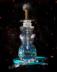 New Glass Hookah with beautiful backlight in the cafe