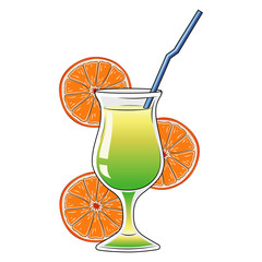 Cocktail with orange