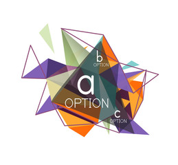 Vector triangle abstract background, low poly concept